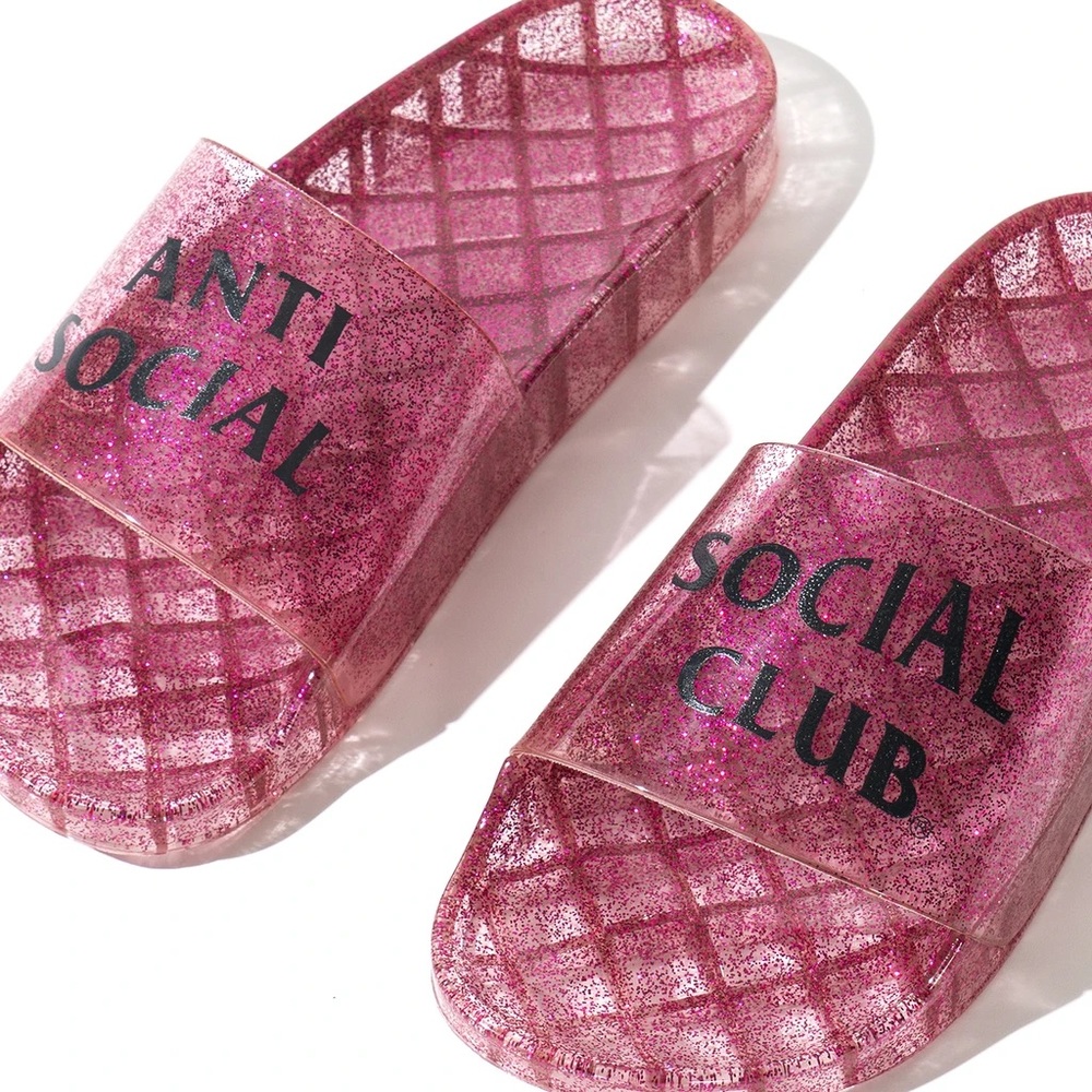Anti Social Social Club Glitter Jelly Slides
